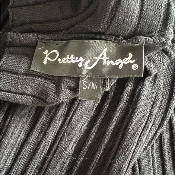 Pretty Angel Pleated Black Dress with Stretch - Size Small - Picture 8 of 10